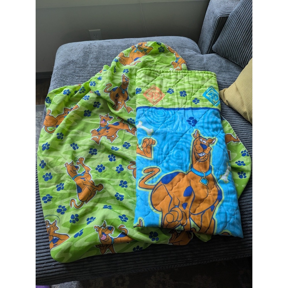 VTG Y2K Retro Scooby Doo TODDLER Fitted Sheet & Comforter Dan River